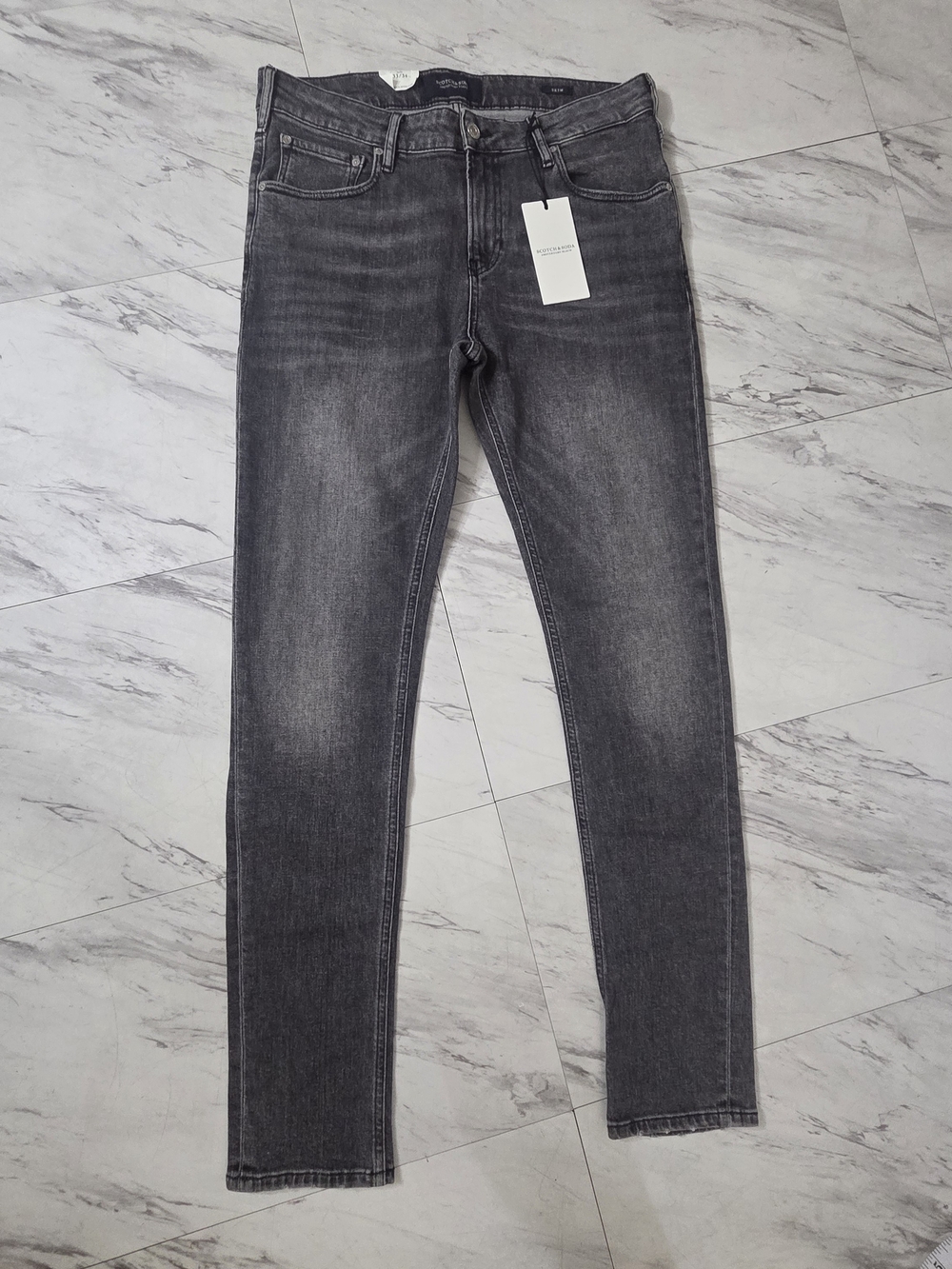 Scotch & Soda Men's Skinny Jeans in Charcoal Grey